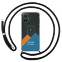 Personaliza tu Funda Colgante Transparente para Motorola Moto G55 5G con Cordon Negro Dibujo Personalizada