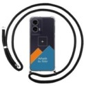 Personaliza tu Funda Colgante Transparente para Motorola Moto G35 5G con Cordon Negro Dibujo Personalizada