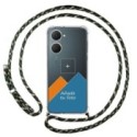 Personaliza tu Funda Colgante Transparente para Vivo Y03 / Y28s 5G con Cordon Verde / Dorado Dibujo Personalizada