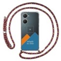 Personaliza tu Funda Colgante Transparente para Vivo Y03 / Y28s 5G con Cordon Rosa / Dorado Dibujo Personalizada