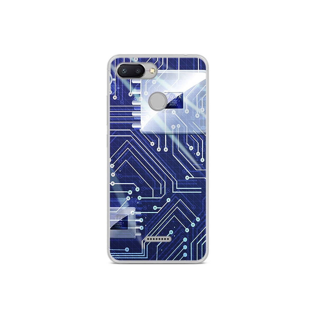Funda Gel Tpu para Xiaomi Redmi 6 Diseño Circuito Dibujos