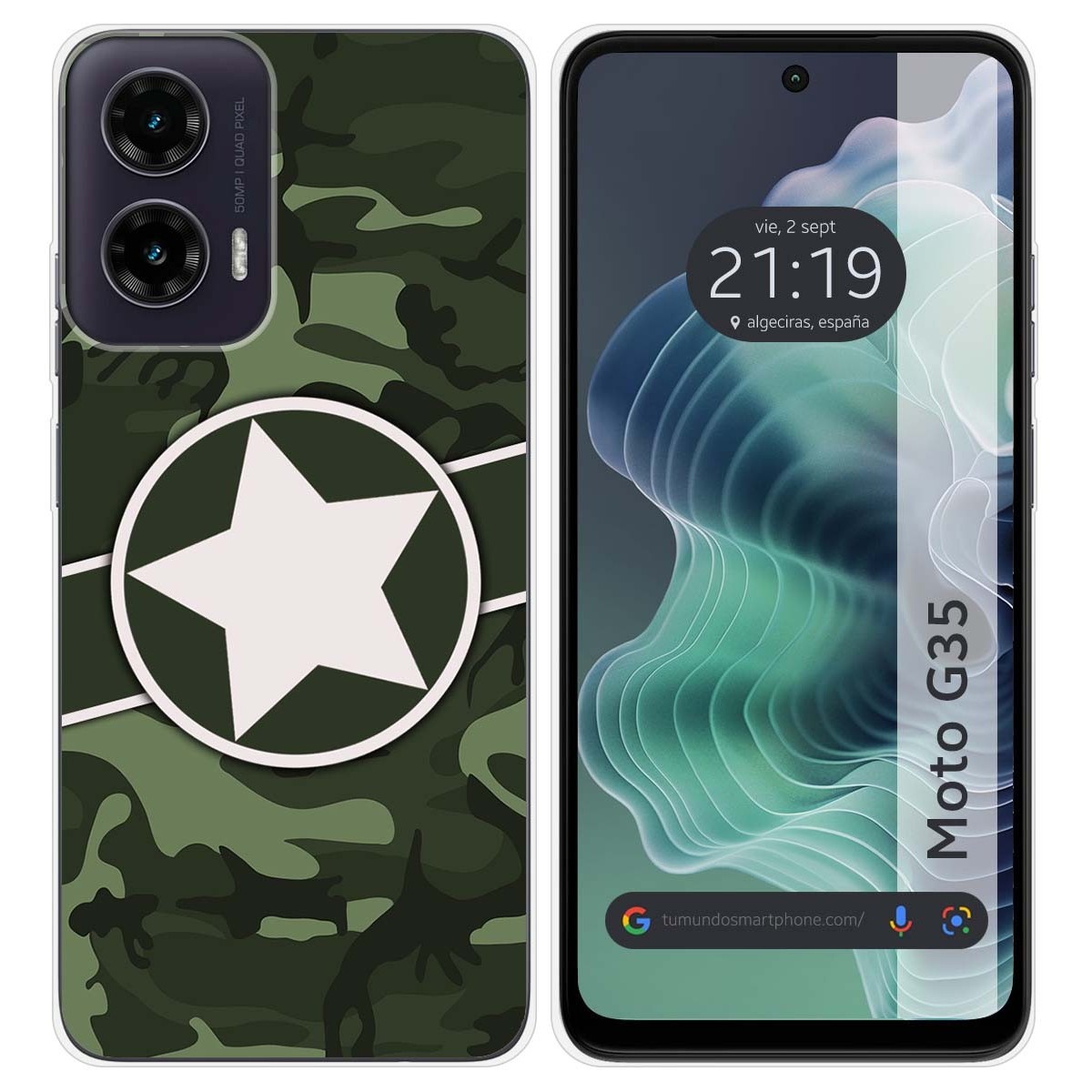 Funda Silicona para Motorola Moto G35 5G diseño Camuflaje 01 Dibujos
