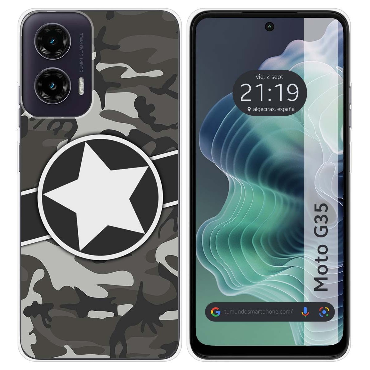 Funda Silicona para Motorola Moto G35 5G diseño Camuflaje 02 Dibujos