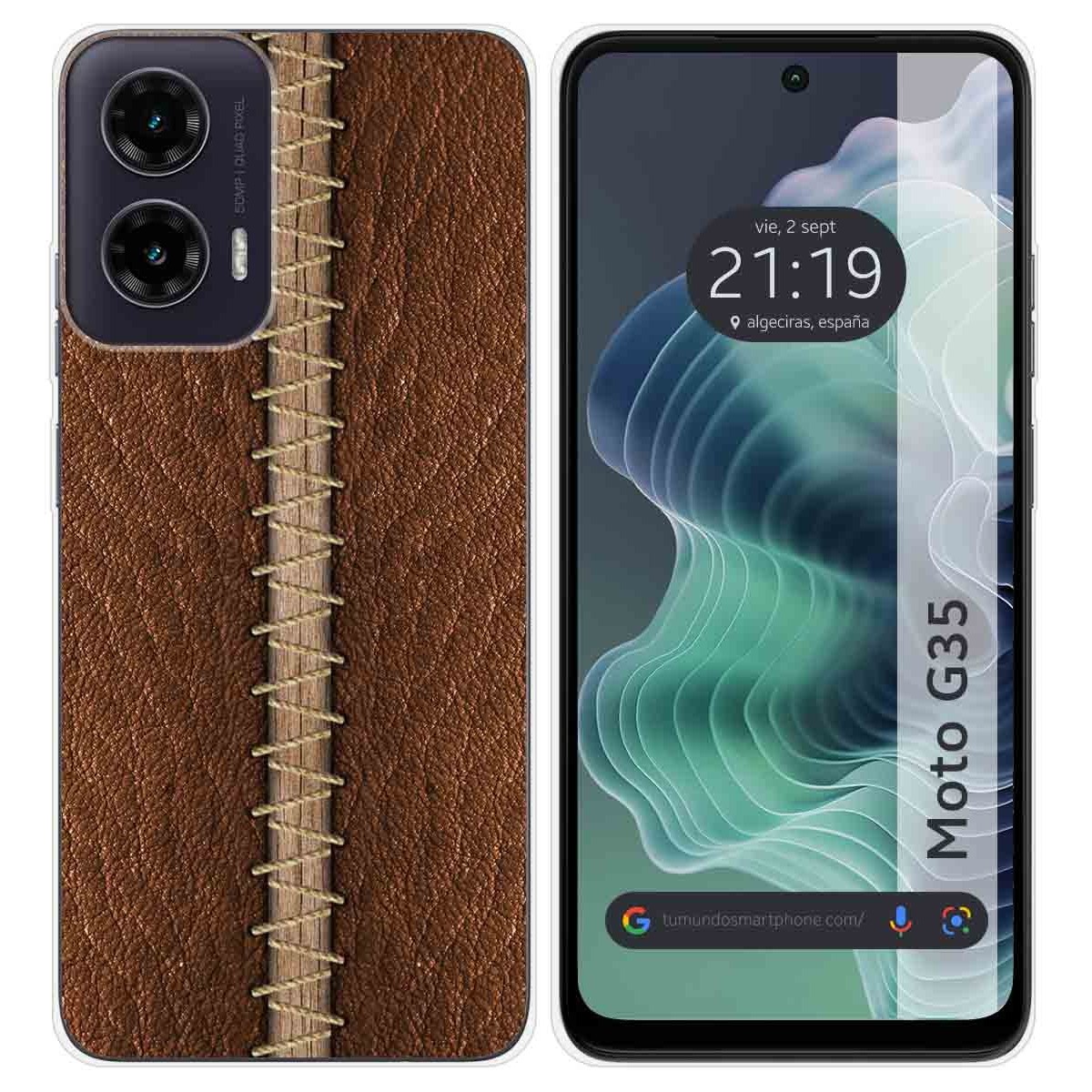 Funda Silicona para Motorola Moto G35 5G diseño Cuero 01 Dibujos