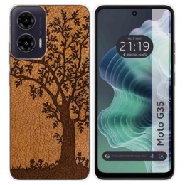 Funda Silicona para Motorola Moto G35 5G diseño Cuero 03 Dibujos