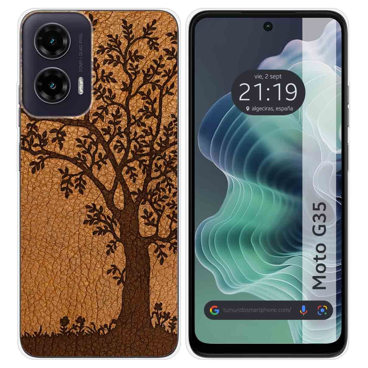 Funda Silicona para Motorola Moto G35 5G diseño Cuero 03 Dibujos