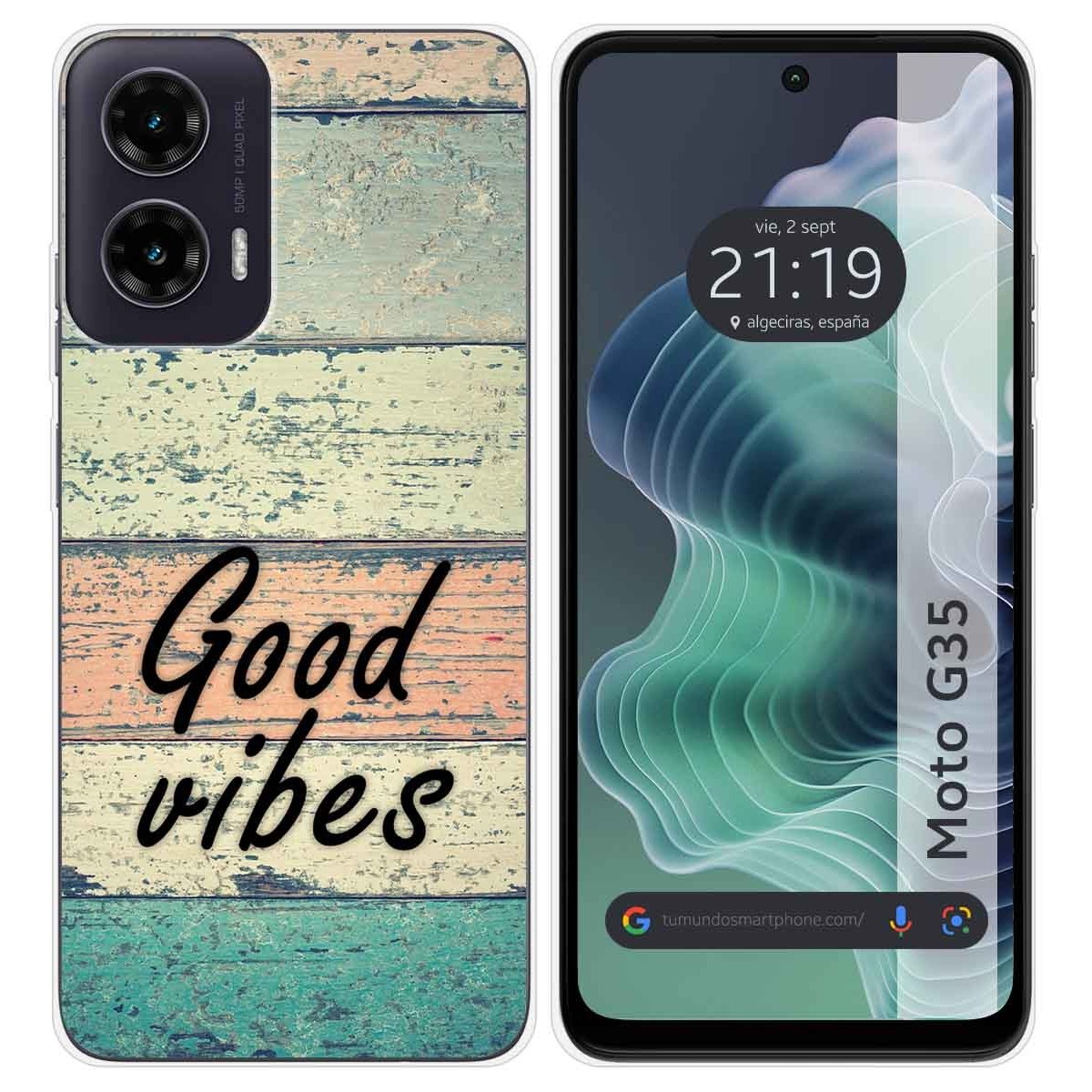Funda Silicona para Motorola Moto G35 5G diseño Madera 01 Dibujos
