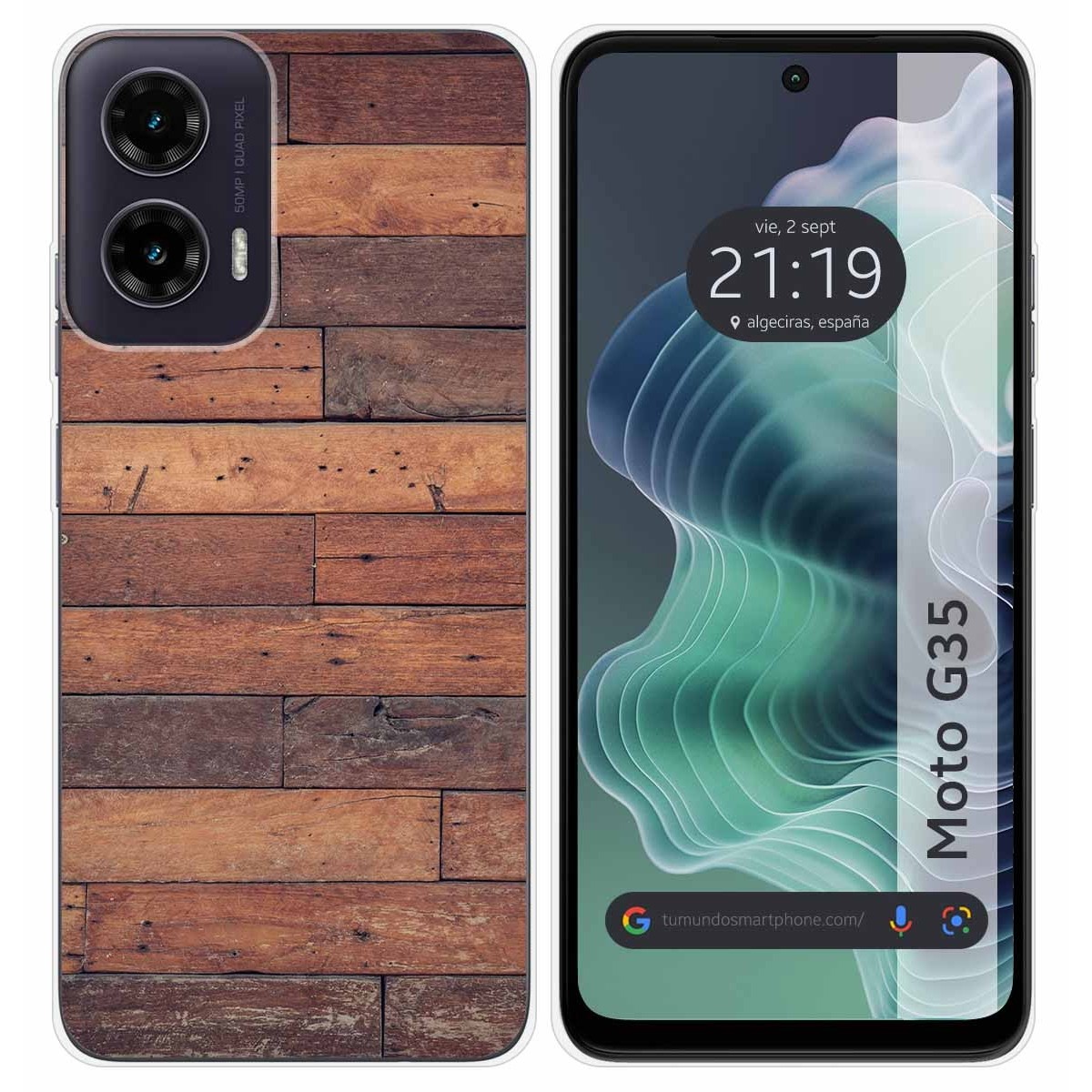 Funda Silicona para Motorola Moto G35 5G diseño Madera 03 Dibujos