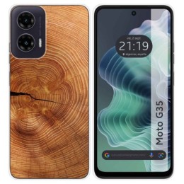 Funda Silicona para Motorola Moto G35 5G diseño Madera 04 Dibujos