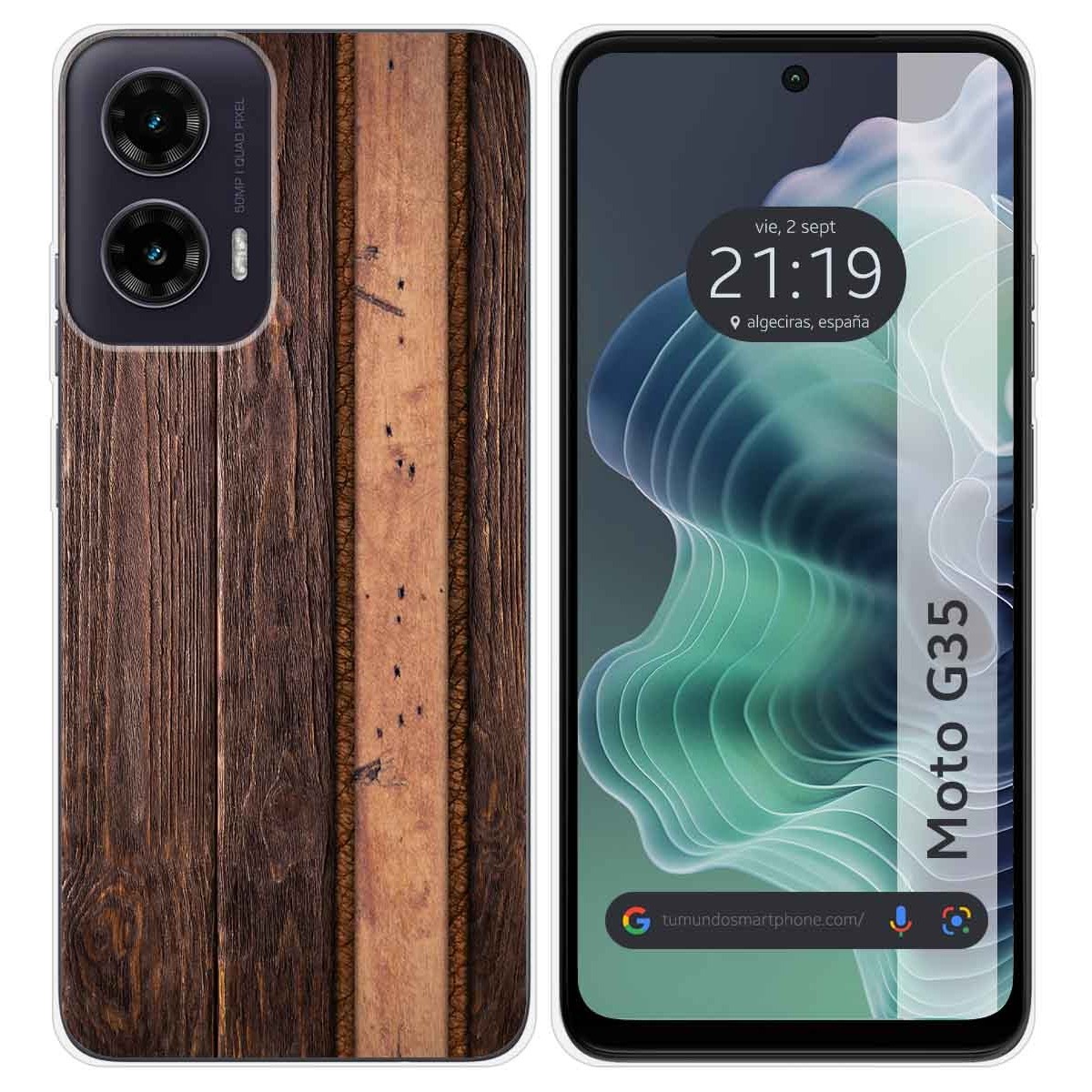 Funda Silicona para Motorola Moto G35 5G diseño Madera 05 Dibujos