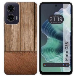 Funda Silicona para Motorola Moto G35 5G diseño Madera 09 Dibujos