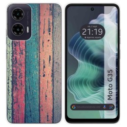 Funda Silicona para Motorola Moto G35 5G diseño Madera 10 Dibujos