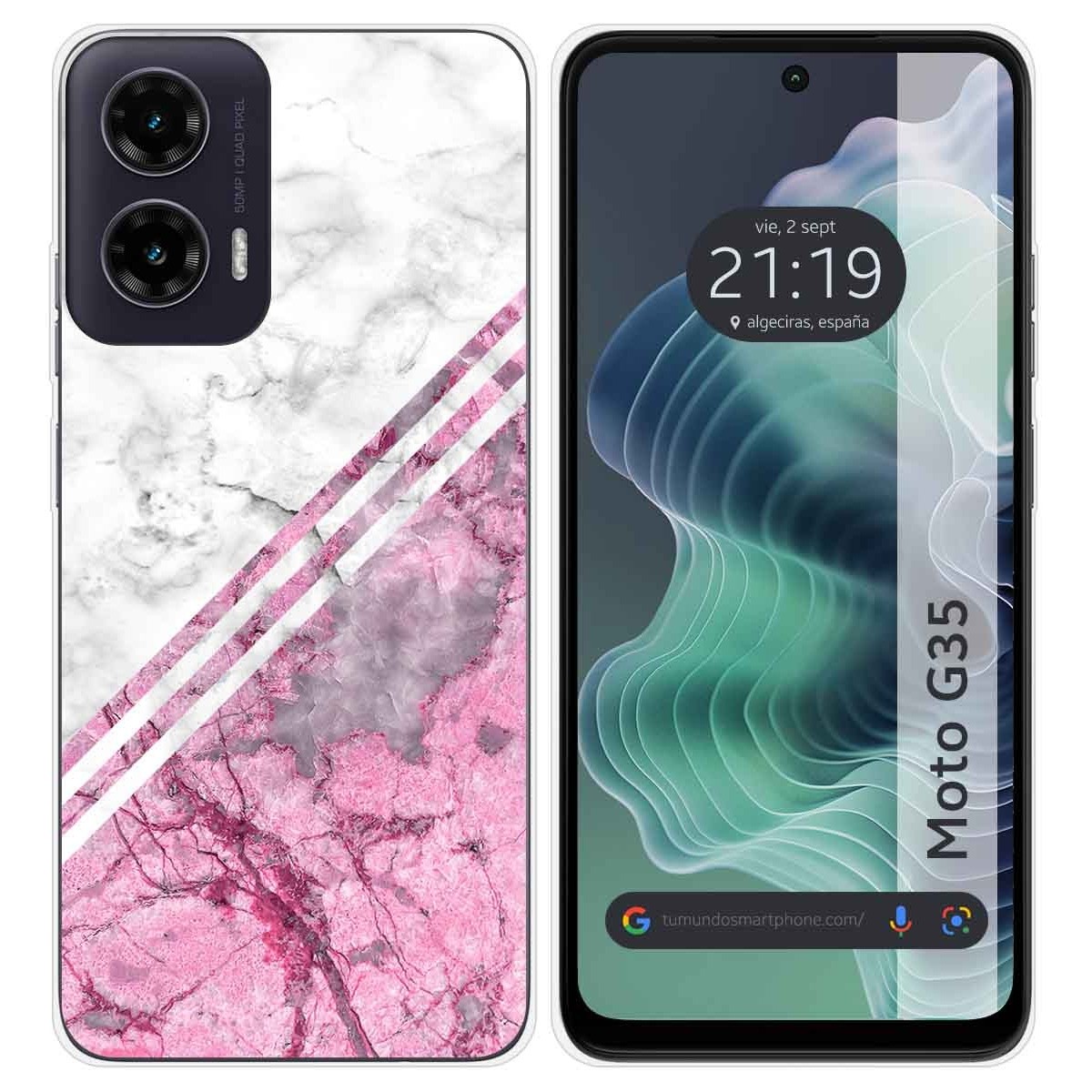 Funda Silicona para Motorola Moto G35 5G diseño Mármol 03 Dibujos