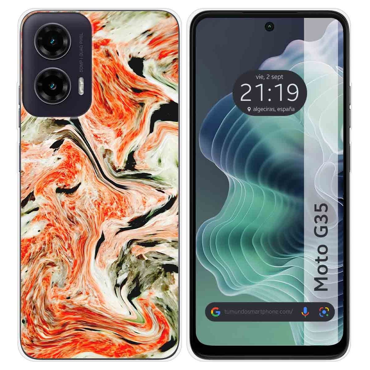 Funda Silicona para Motorola Moto G35 5G diseño Mármol 12 Dibujos