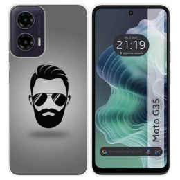 Funda Silicona para Motorola Moto G35 5G diseño Barba Dibujos