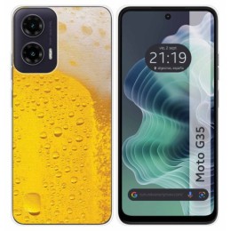 Funda Silicona para Motorola Moto G35 5G diseño Cerveza Dibujos