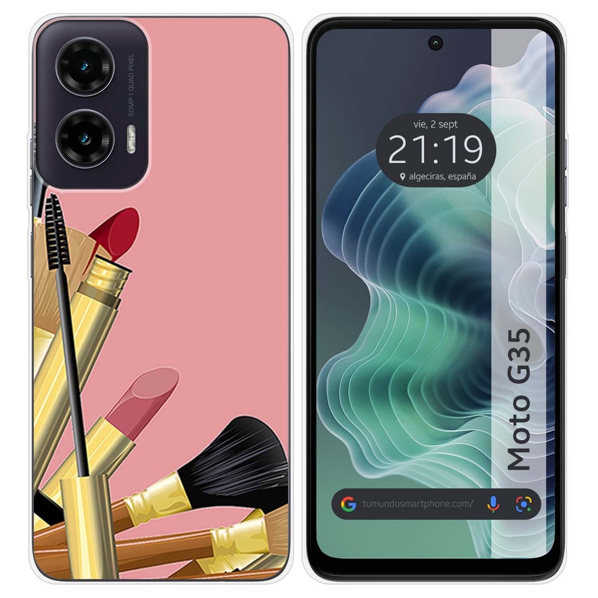 Funda Silicona para Motorola Moto G35 5G diseño Brochas Dibujos