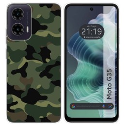 Funda Silicona para Motorola Moto G35 5G diseño Camuflaje Dibujos