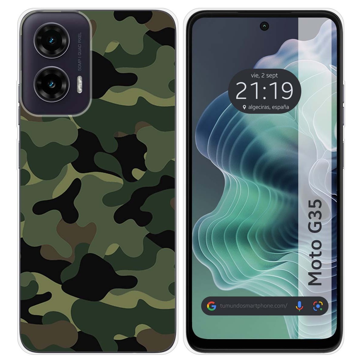Funda Silicona para Motorola Moto G35 5G diseño Camuflaje Dibujos
