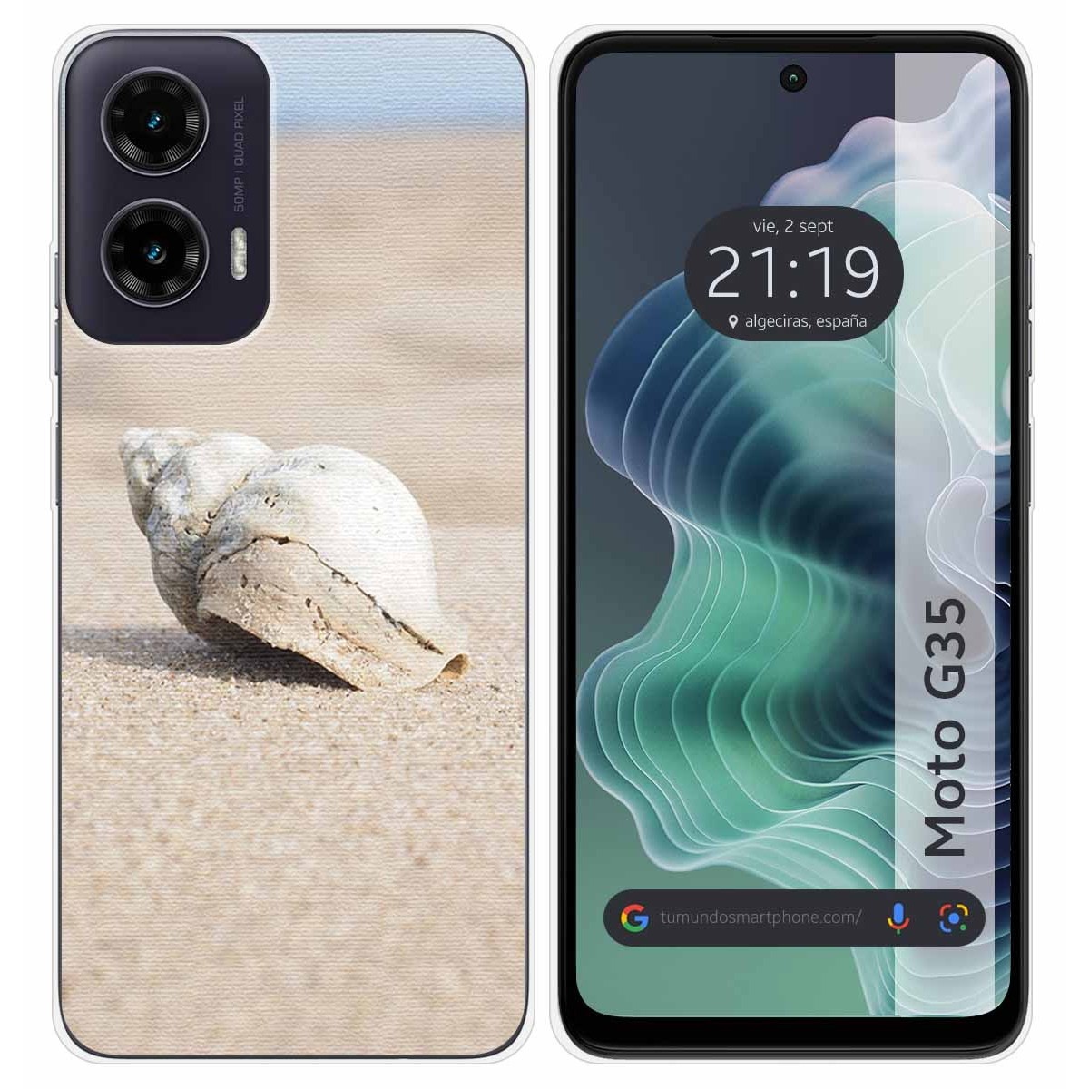 Funda Silicona para Motorola Moto G35 5G diseño Concha Dibujos