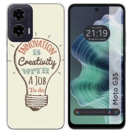 Funda Silicona para Motorola Moto G35 5G diseño Creativity Dibujos