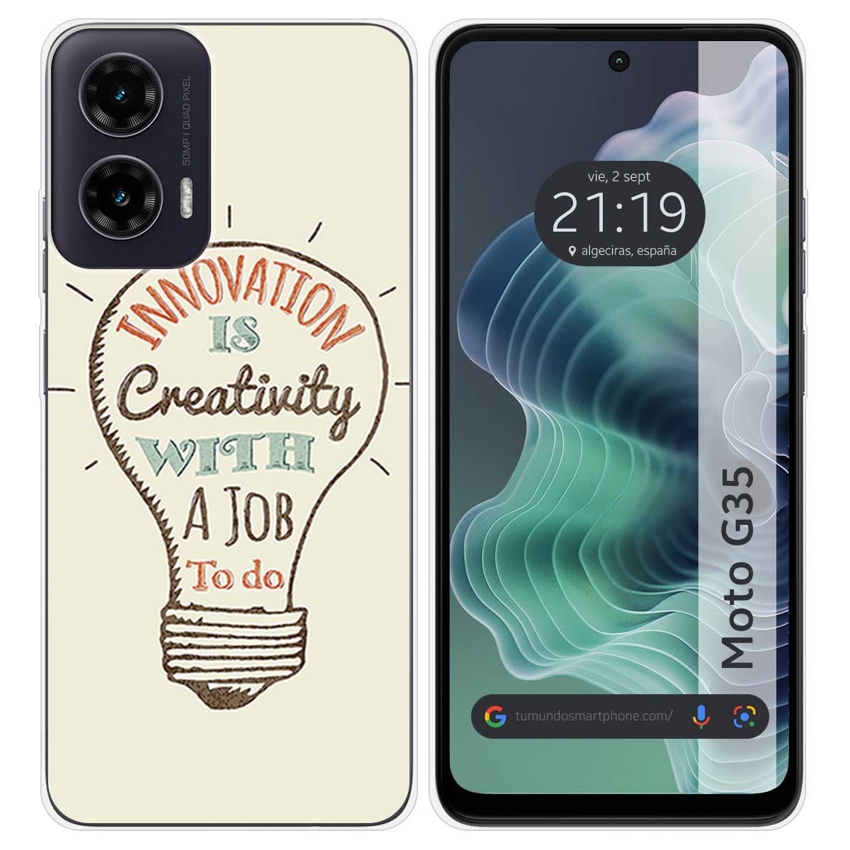 Funda Silicona para Motorola Moto G35 5G diseño Creativity Dibujos