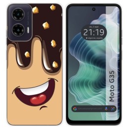 Funda Silicona para Motorola Moto G35 5G diseño Helado Chocolate Dibujos