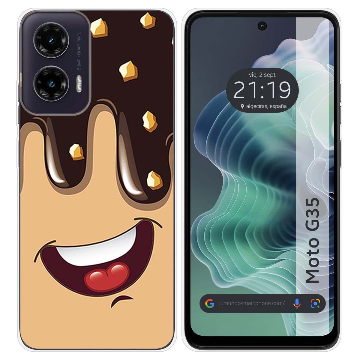 Funda Silicona para Motorola Moto G35 5G diseño Helado Chocolate Dibujos