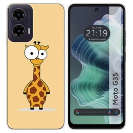 Funda Silicona para Motorola Moto G35 5G diseño Jirafa Dibujos