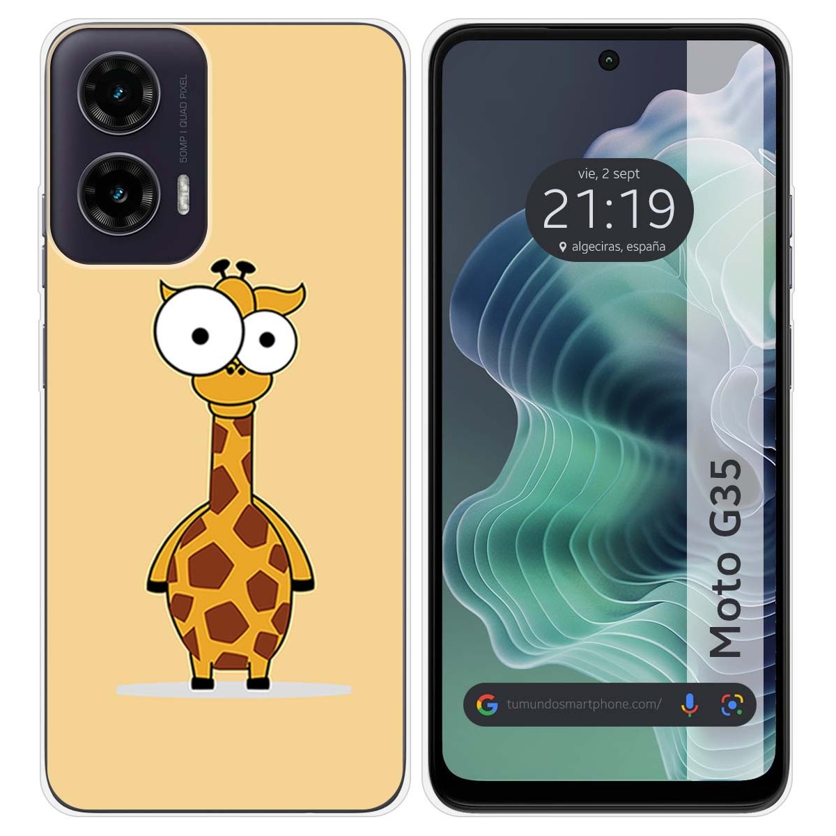 Funda Silicona para Motorola Moto G35 5G diseño Jirafa Dibujos