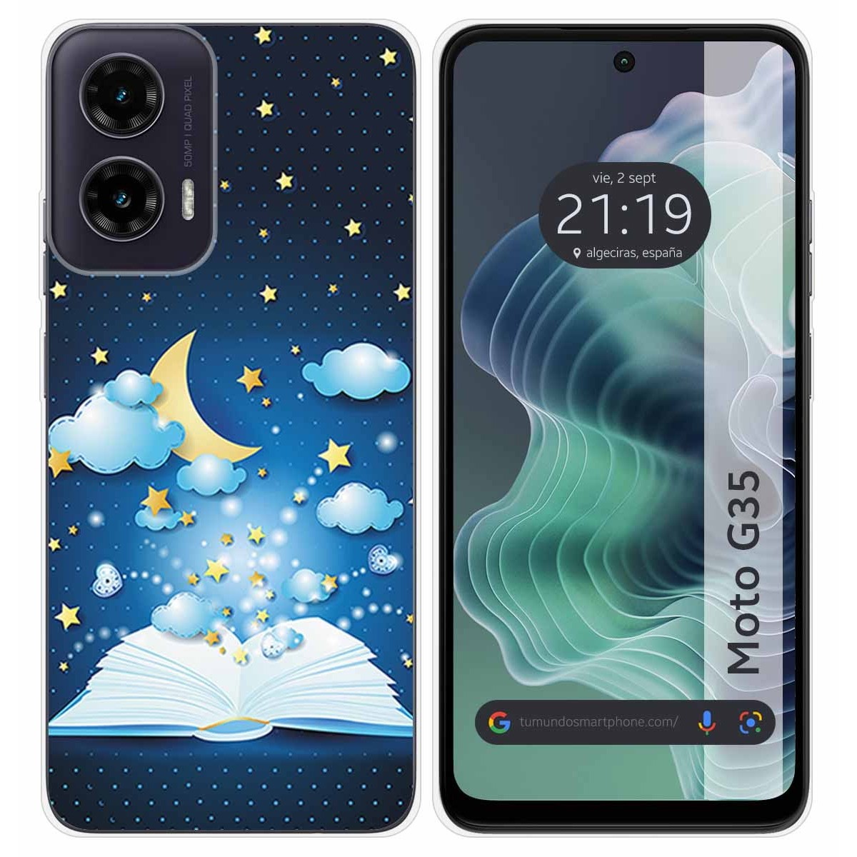 Funda Silicona para Motorola Moto G35 5G diseño Libro Cuentos Dibujos