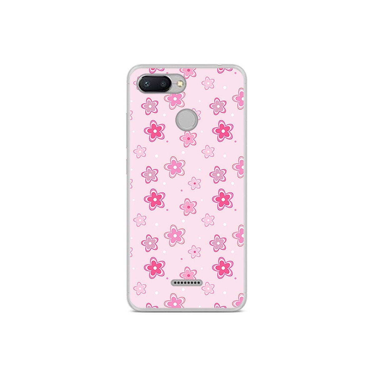 Funda Gel Tpu para Xiaomi Redmi 6 Diseño Flores Dibujos