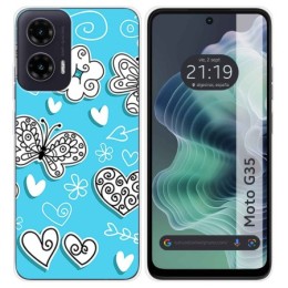 Funda Silicona para Motorola Moto G35 5G diseño Mariposas Dibujos