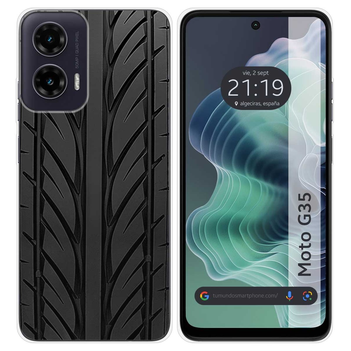 Funda Silicona para Motorola Moto G35 5G diseño Neumatico Dibujos