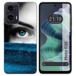 Funda Silicona para Motorola Moto G35 5G diseño Ojo Dibujos