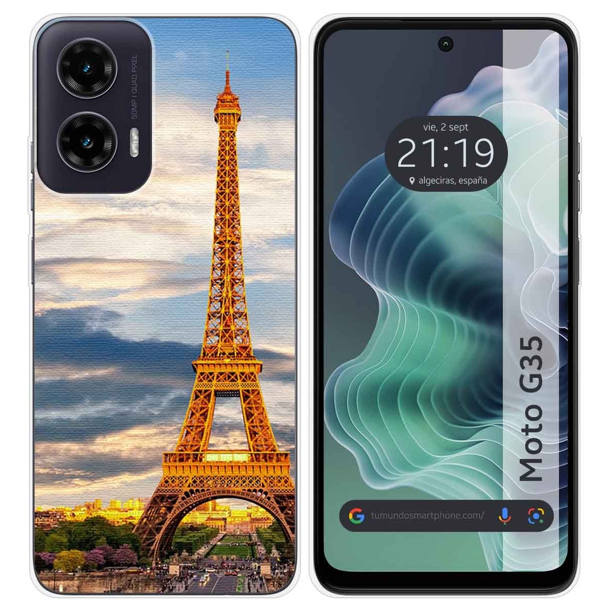 Funda Silicona para Motorola Moto G35 5G diseño Paris Dibujos