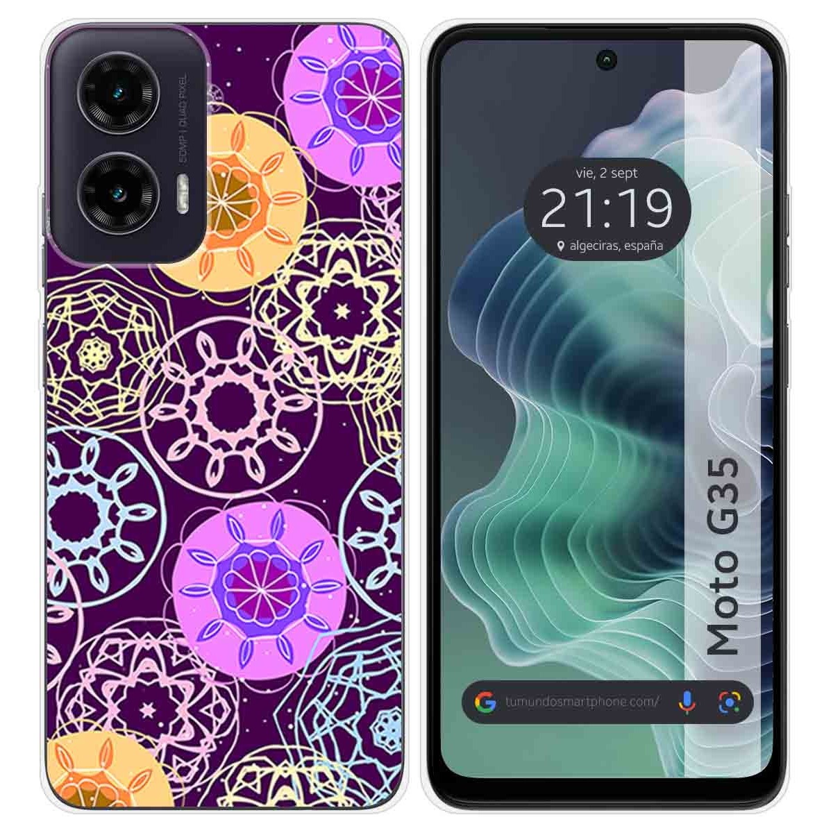Funda Silicona para Motorola Moto G35 5G diseño Radial Dibujos