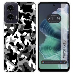 Funda Silicona para Motorola Moto G35 5G diseño Snow Camuflaje Dibujos