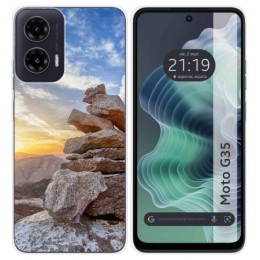 Funda Silicona para Motorola Moto G35 5G diseño Sunset Dibujos