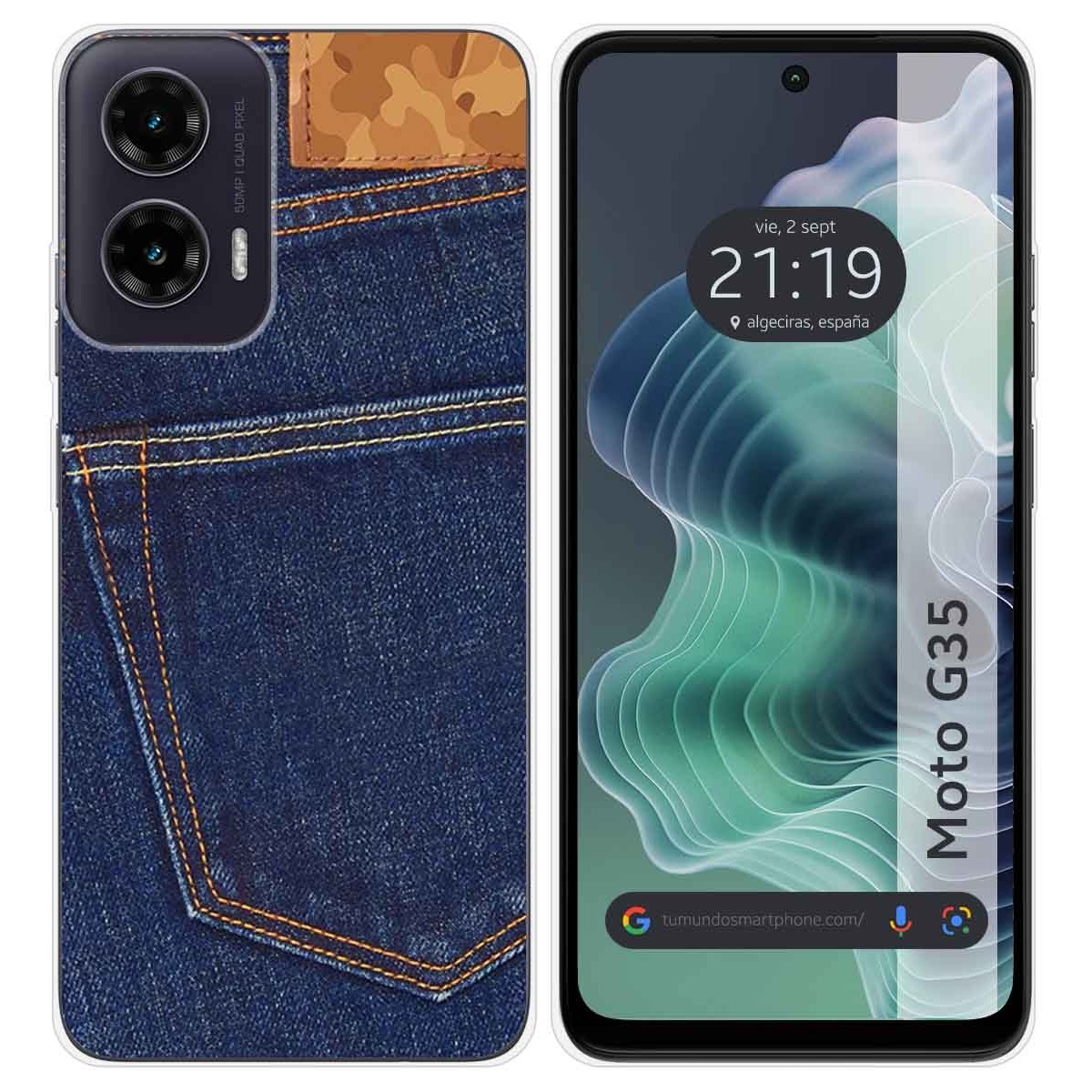 Funda Silicona para Motorola Moto G35 5G diseño Vaquero Dibujos