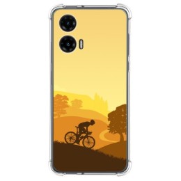 Funda Silicona Antigolpes para Motorola Moto G35 5G diseño Ciclista Dibujos