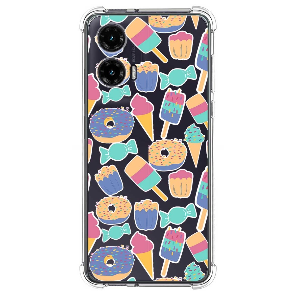 Funda Silicona Antigolpes para Motorola Moto G35 5G diseño Dulces 02 Dibujos