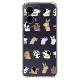 Funda Silicona Antigolpes para Motorola Moto G35 5G diseño Perros Dibujos