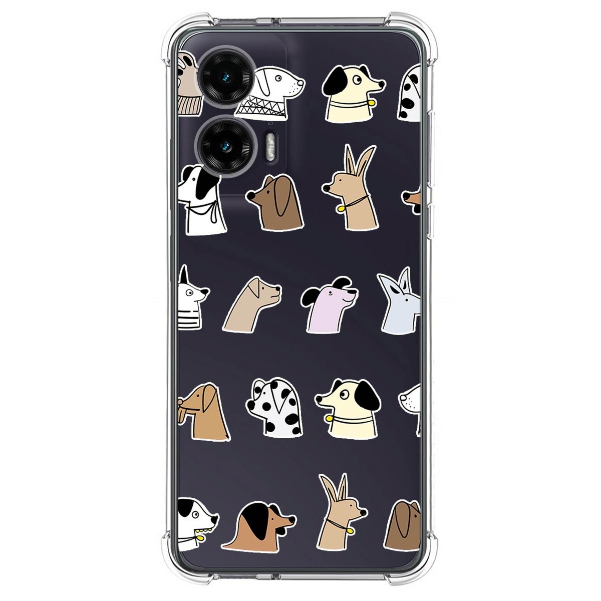 Funda Silicona Antigolpes para Motorola Moto G35 5G diseño Perros Dibujos