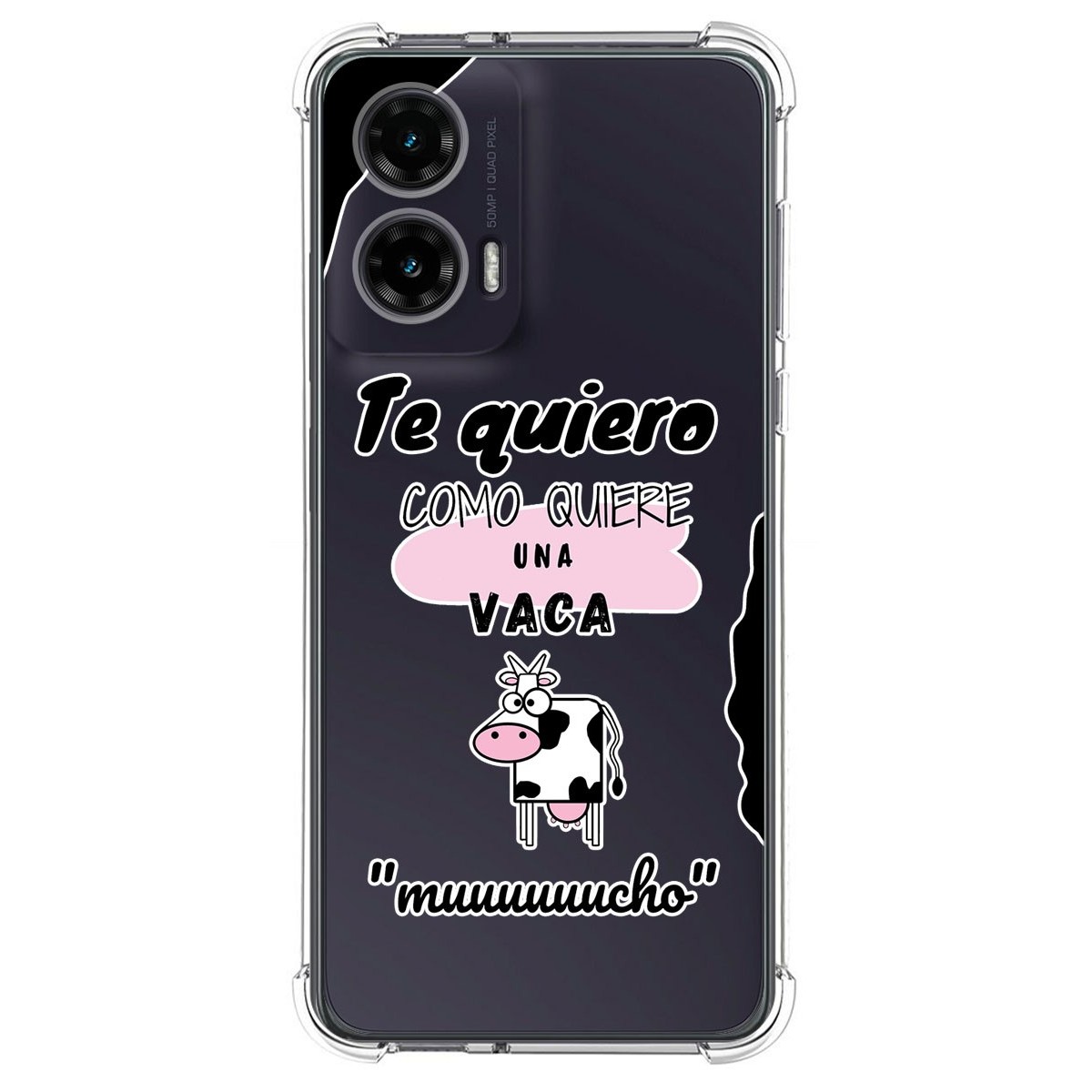Funda Silicona Antigolpes para Motorola Moto G35 5G diseño Vaca Dibujos