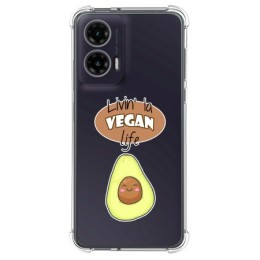 Funda Silicona Antigolpes para Motorola Moto G35 5G diseño Vegan Life Dibujos