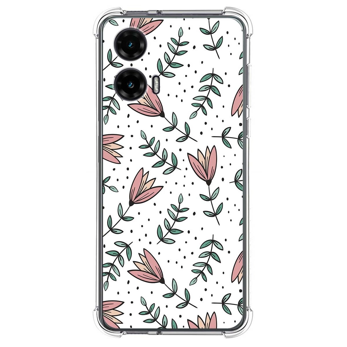Funda Silicona Antigolpes para Motorola Moto G35 5G diseño Flores 01 Dibujos