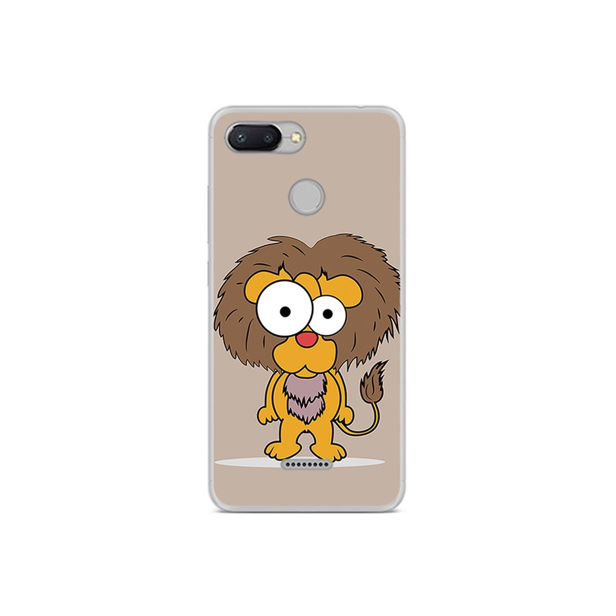 Funda Gel Tpu para Xiaomi Redmi 6 Diseño Leon Dibujos