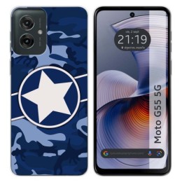 Funda Silicona para Motorola Moto G55 5G diseño Camuflaje 03 Dibujos