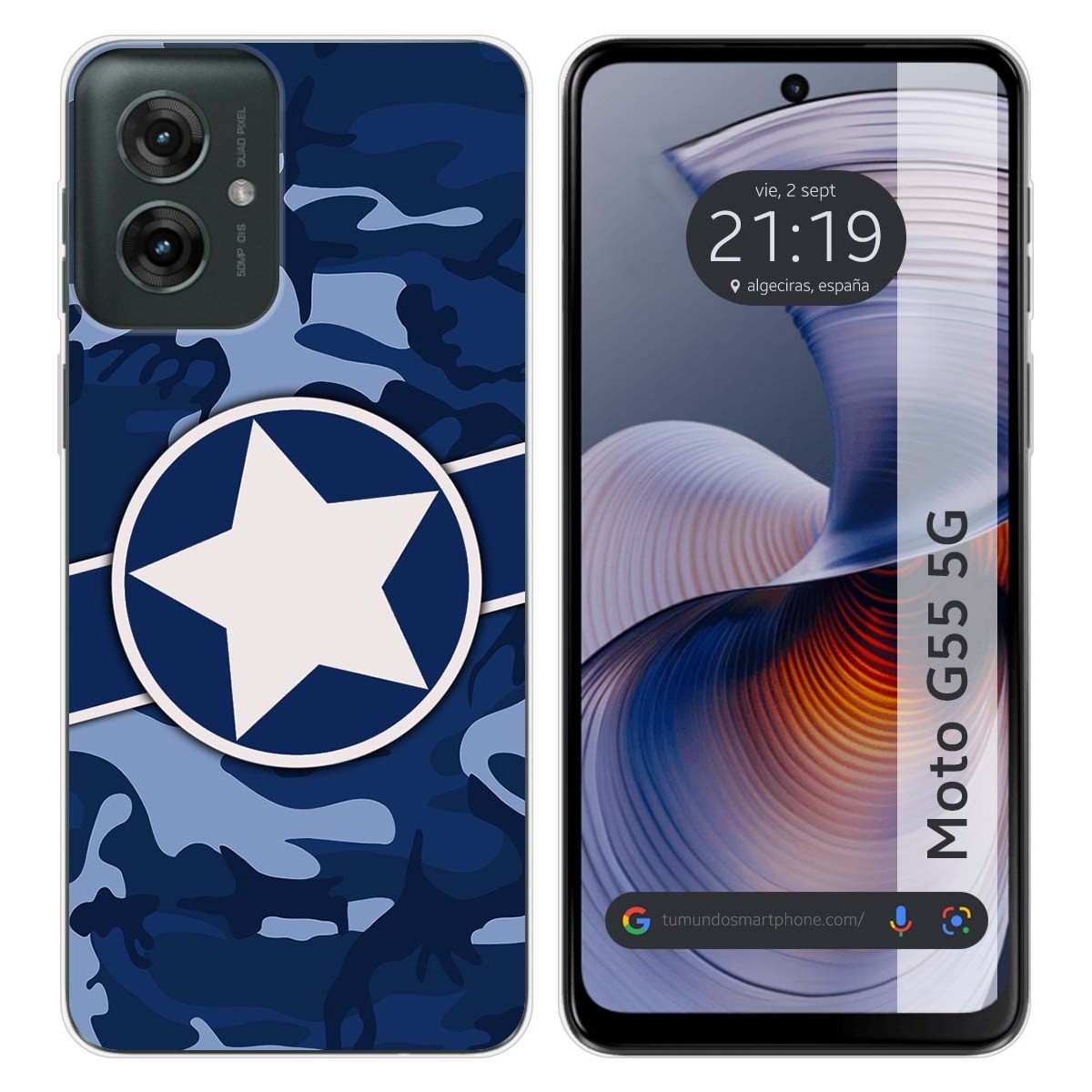 Funda Silicona para Motorola Moto G55 5G diseño Camuflaje 03 Dibujos